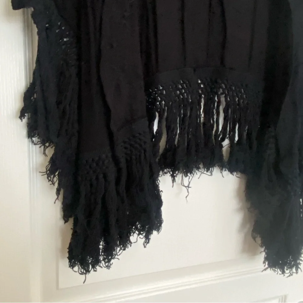 Roxy Black Tassel Fringe Swim Coverup - Picture 3 of 5
